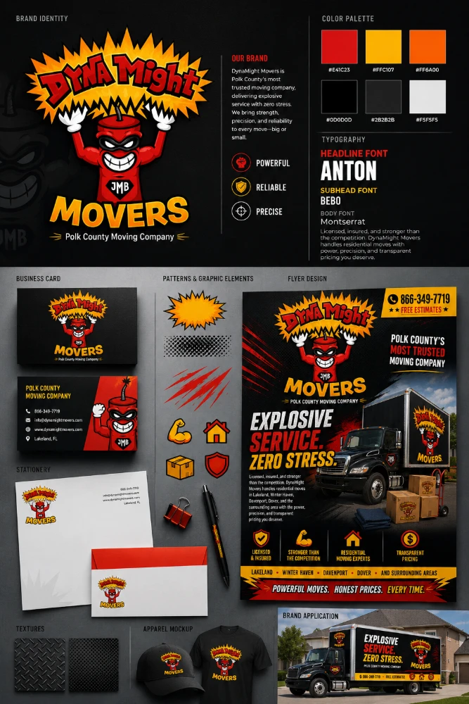 DynaMight Movers brand identity
