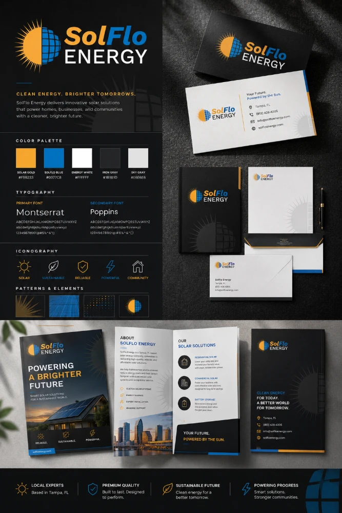 SolFlo Energy brand identity