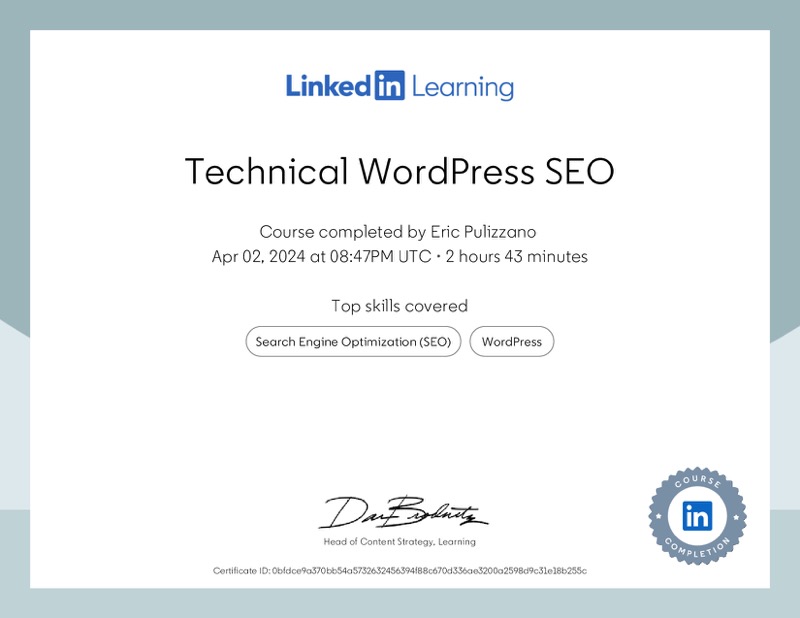 Certification