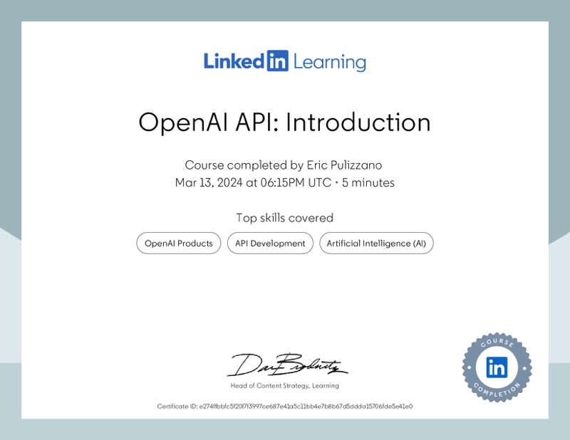 Certification
