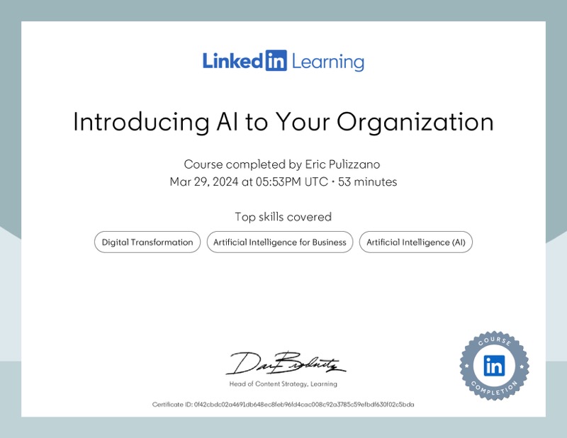 Certification