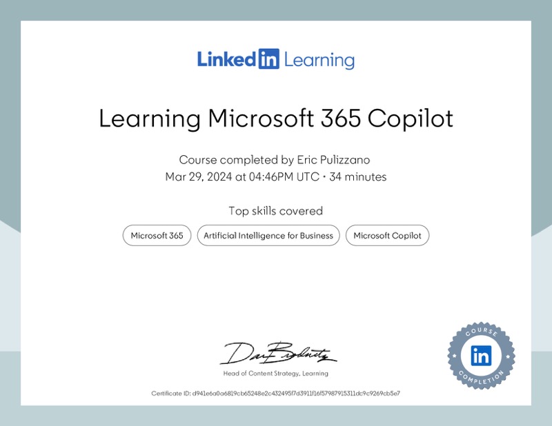 Certification