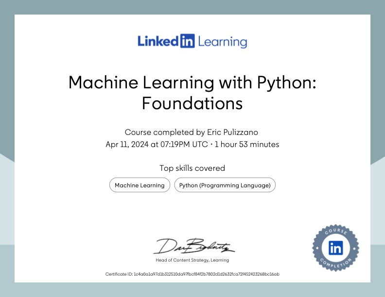 Machine Learning with Python Foundations