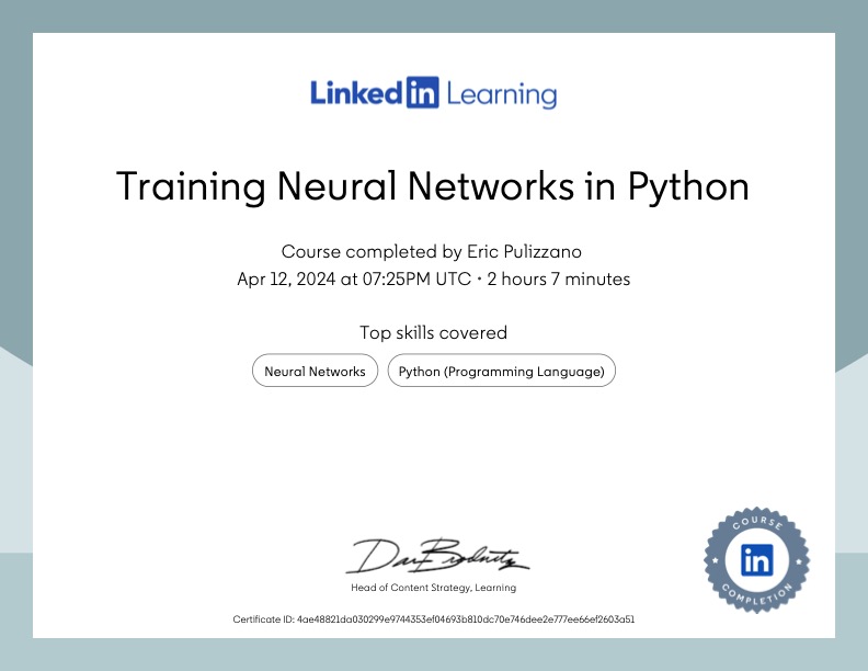 Training Neural Networks in Python