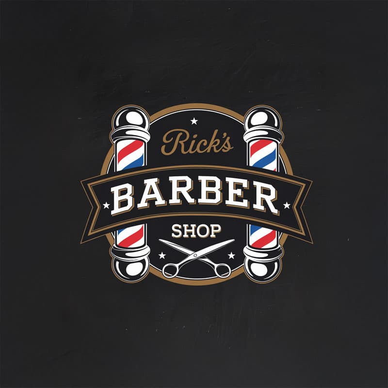 Ricks Barber Shop logo