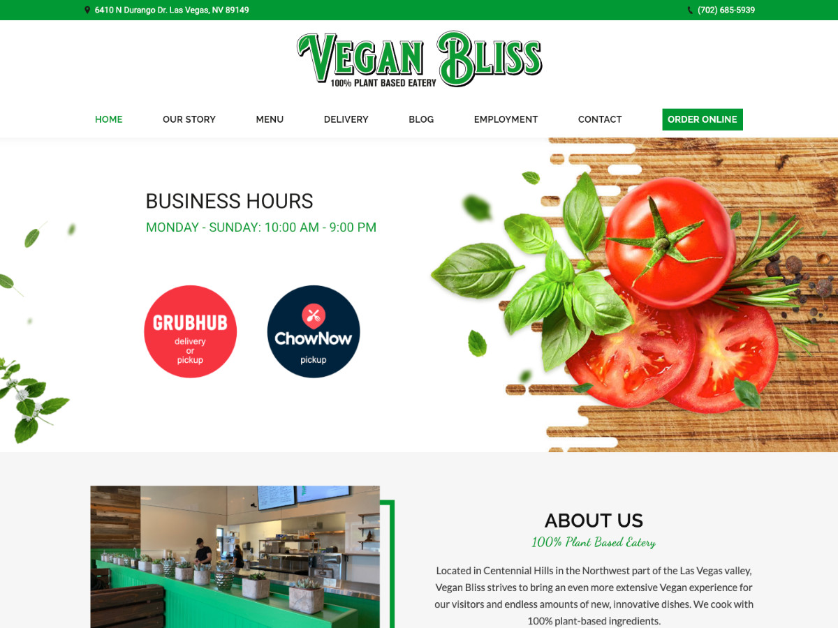 Vegan Bliss — Restaurant
