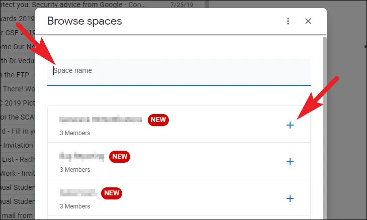 join a google chat space