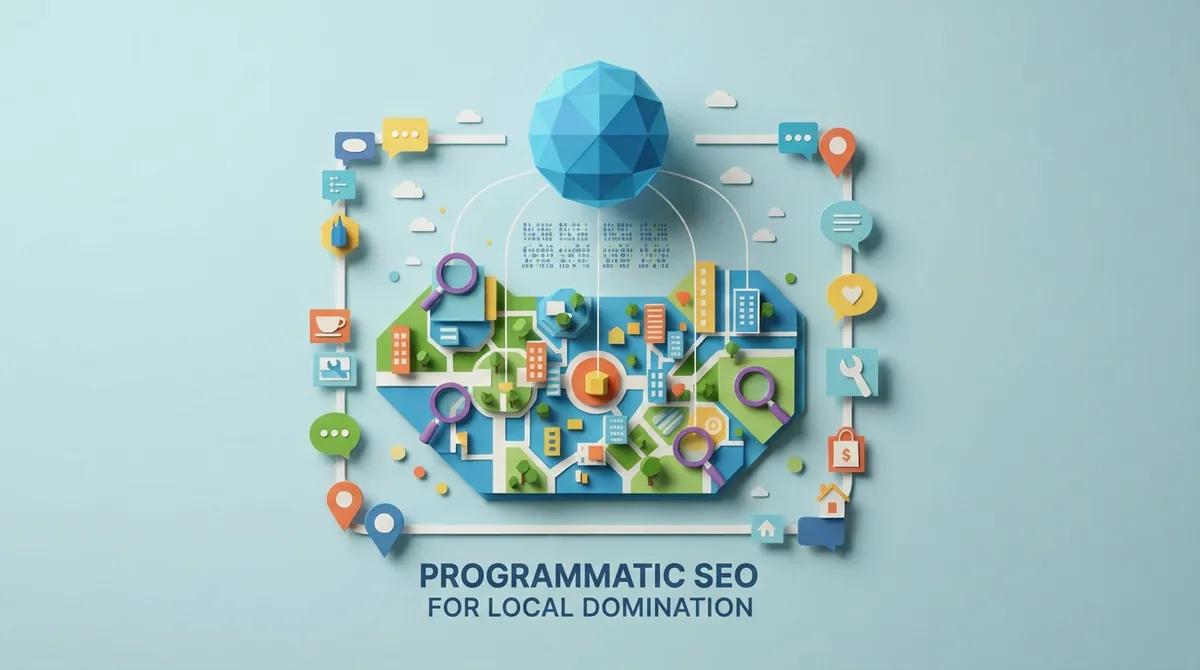 The text should be: Programmatic SEO for Local Domination
